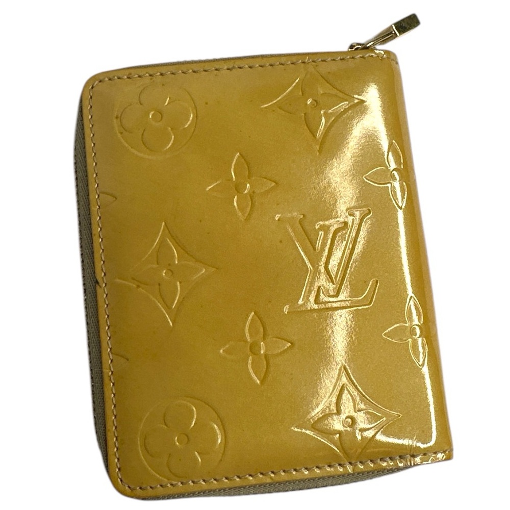 Louis Vuitton Yellow Vernis Patent Leather Bi-fold Zip Around Wallet BJ1909 - Picture 2 of 13